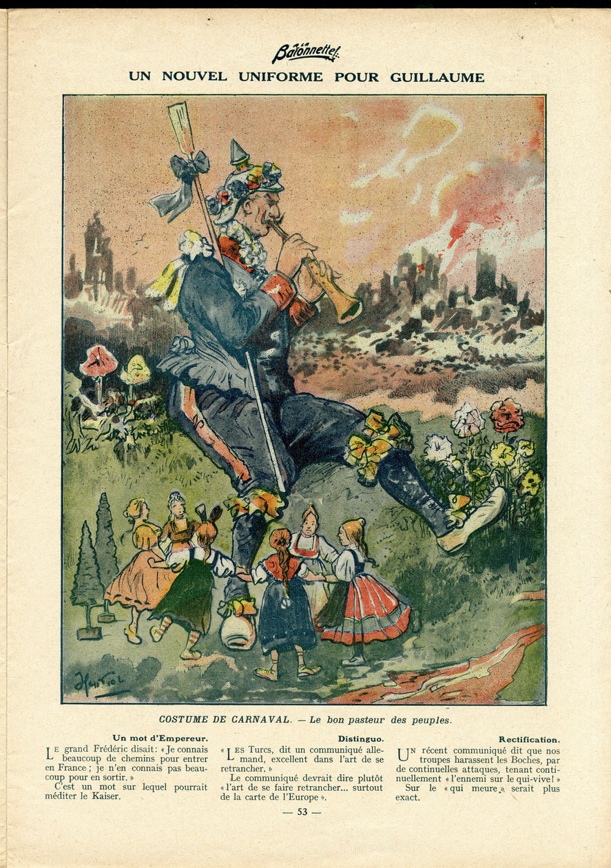 La Baionnette, satirisk i färger av Henri Maigrot