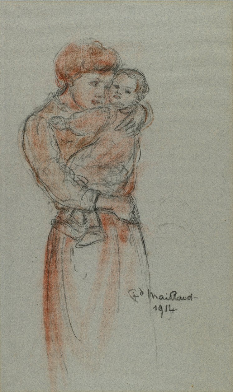 Mor och barn av Maillaud, Fernand