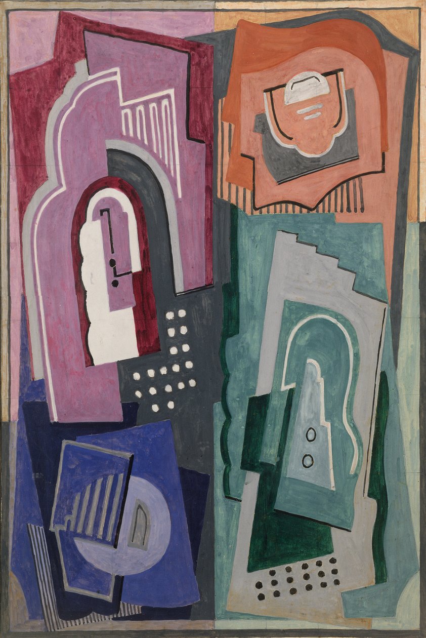 Five Element Composition, ca 1929 (gouache) av Mainie Jellett