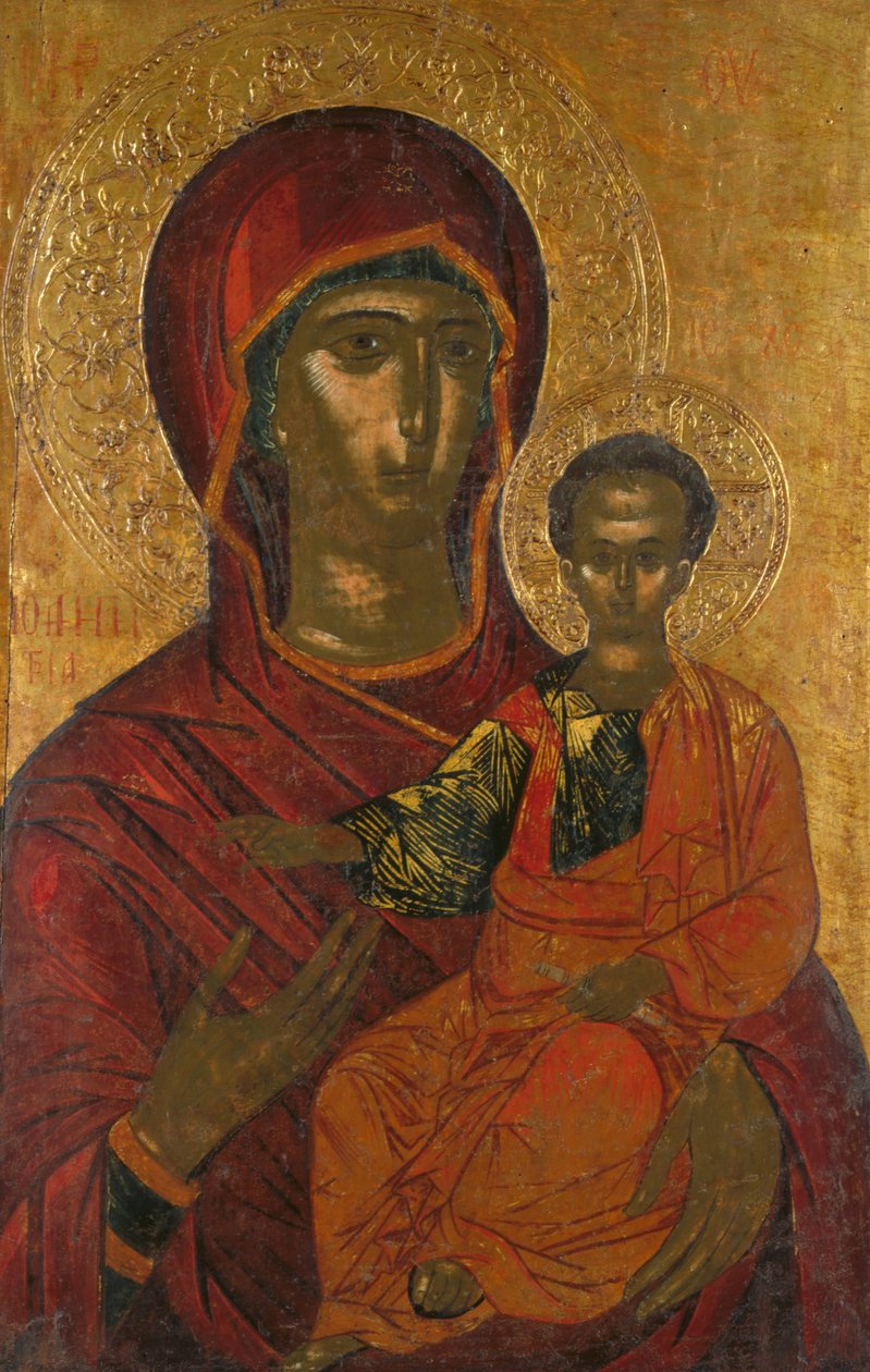 The Virgin Hodegetria av Mainland Greek workshop