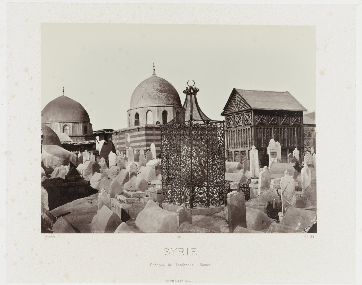 Visa på en begraafplats i Damaskus (Syrien/Groups of Tombs - Damaskus) Forntida arkitektur: Egypten, Grekland, Mindre Asien: Fotoalbum (serietitel) av Maison Bonfils