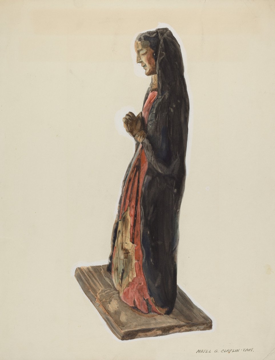 Saint Rita Bulto, ca. 1939. av Majel G. Claflin