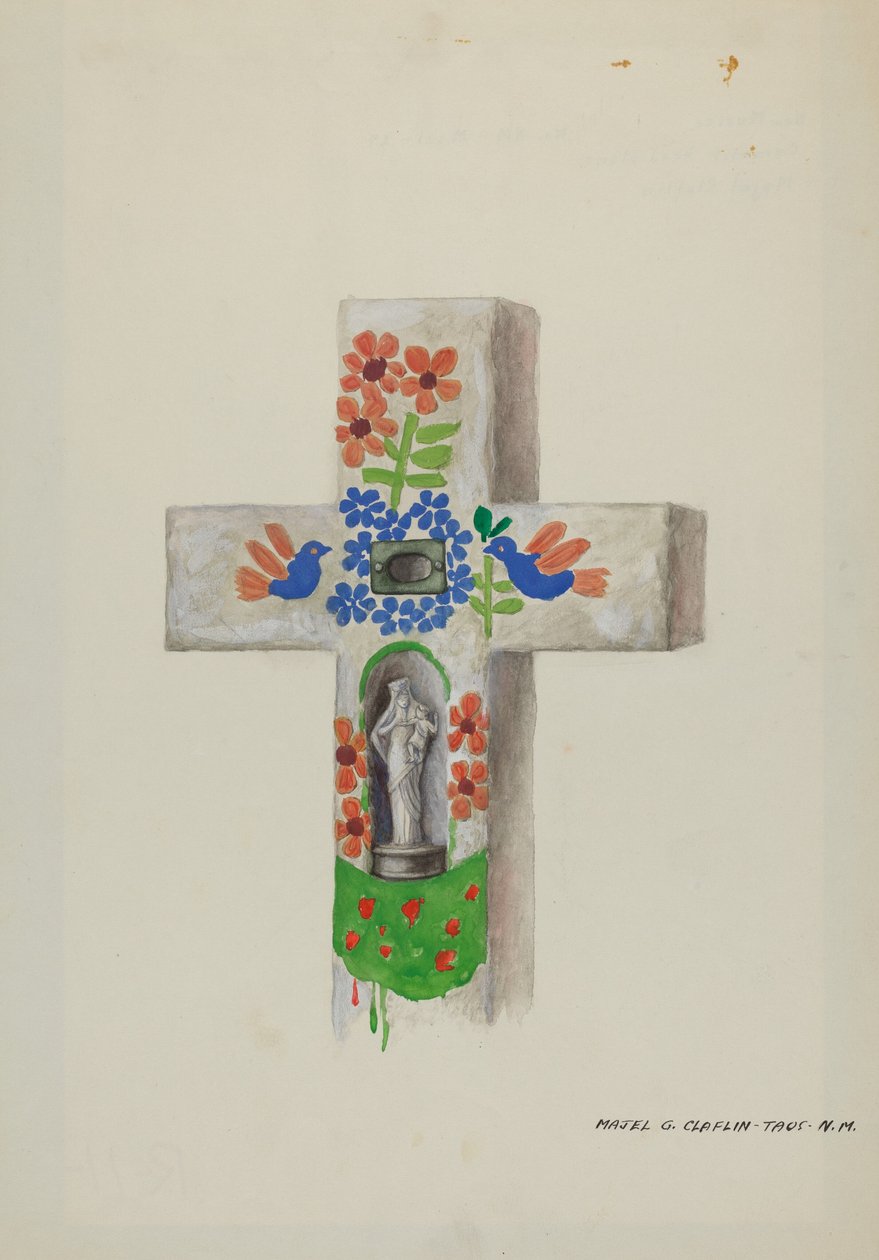 Cementhuvudsten, ca. 1937. av Majel G. Claflin