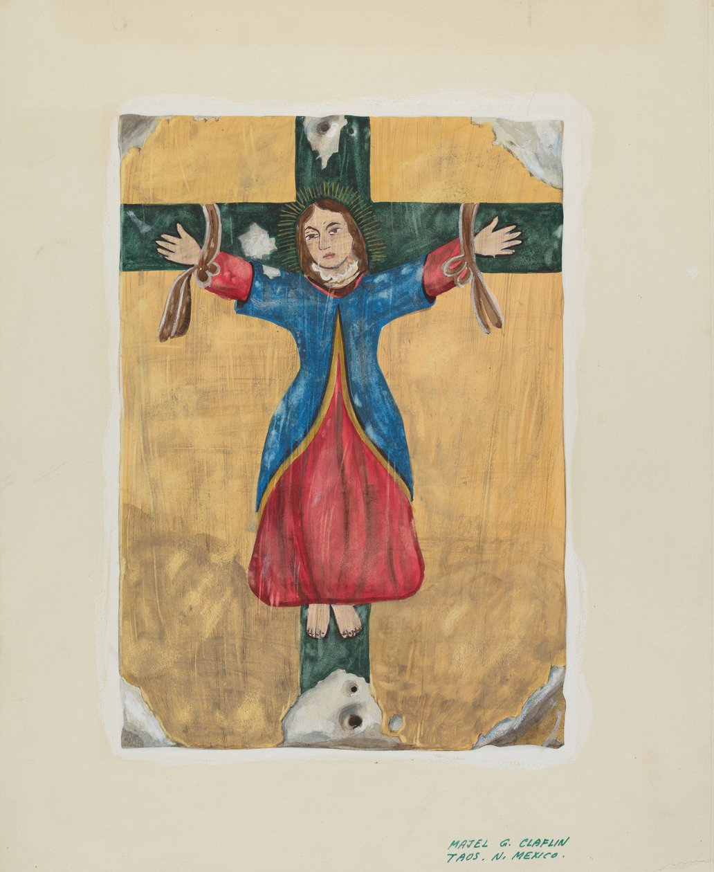 Målning av St Liberata, ca. 1939. av Majel G. Claflin