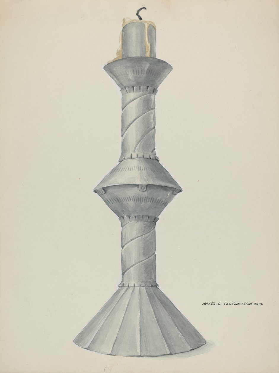Penitente altarljusstake, ca. 1937. av Majel G. Claflin