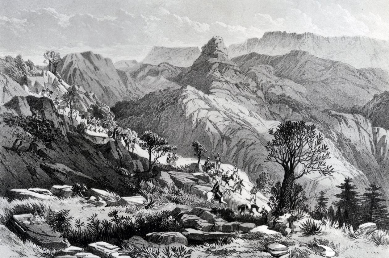 På marschen nära Dongolo, graverad av James Ferguson, 1868 av Major A.G.F. Hogg