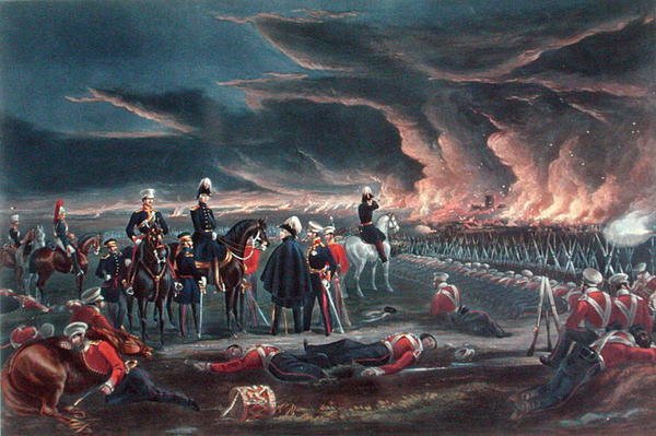 Brittiska arméns nattbivack i Ferozshah, 21 december 1845, utgiven av Ackermann av Major G.F. (after) White