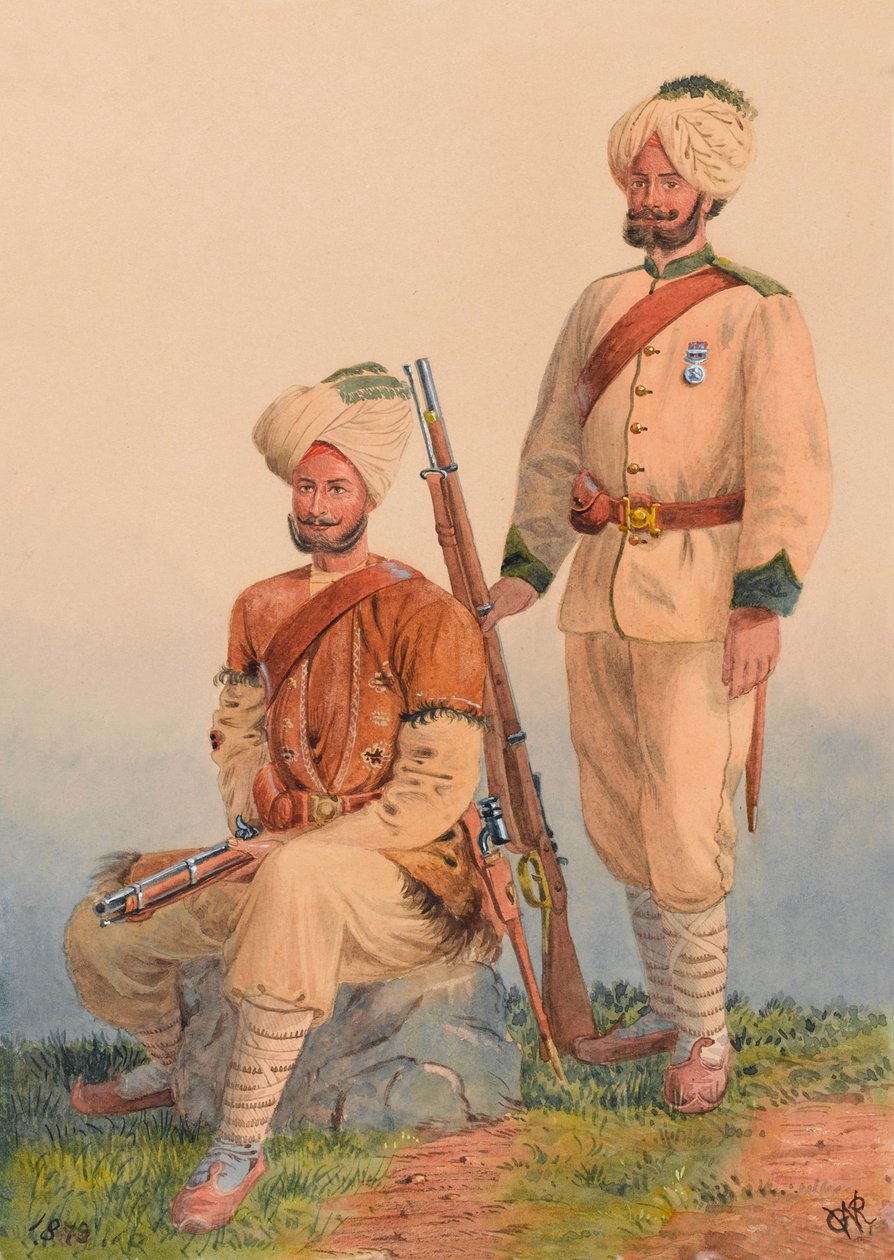 General Roberts Sikh Orderlies, Dewa Singh och Dehan Singh, 3rd Punjab Frontier Force av Major General R.G. Woodthorpe
