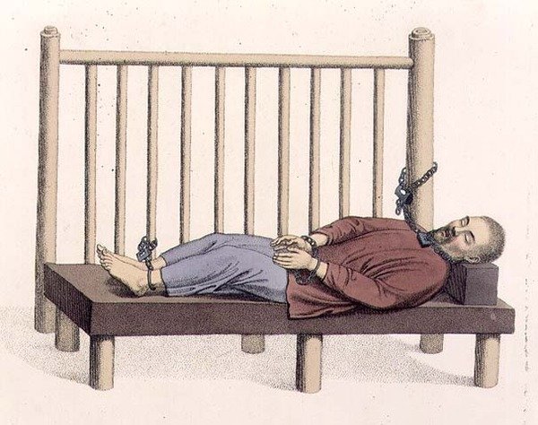 Close Confinement, tavla 18 från "The Punishments of China", graverad av J. Dadley. av Major George Henry Mason