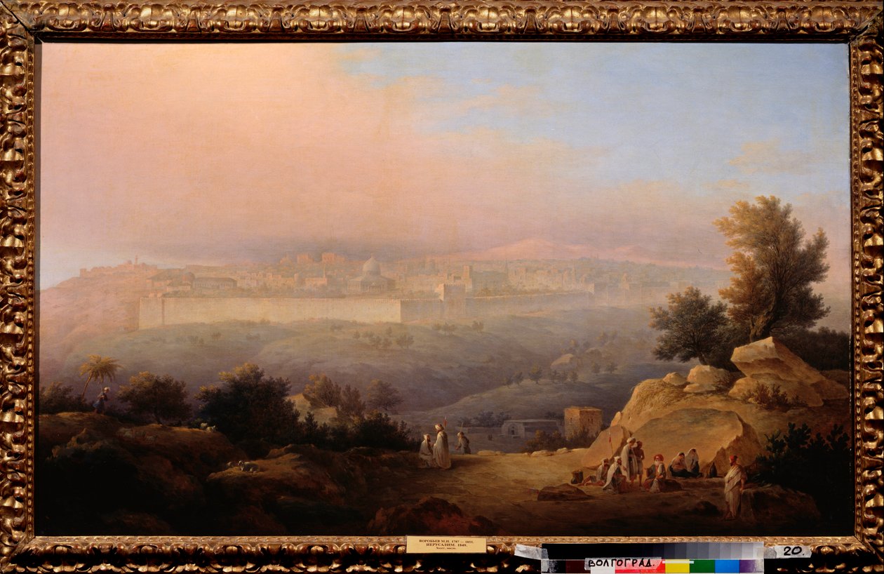Jerusalem (Israel) (Jerusalem) - Målning av Maxim Nikiphorovich Vorobyev (Vorobiev) (1787-1855), olja på duk av Maksim Nikiforovich Vorobiev
