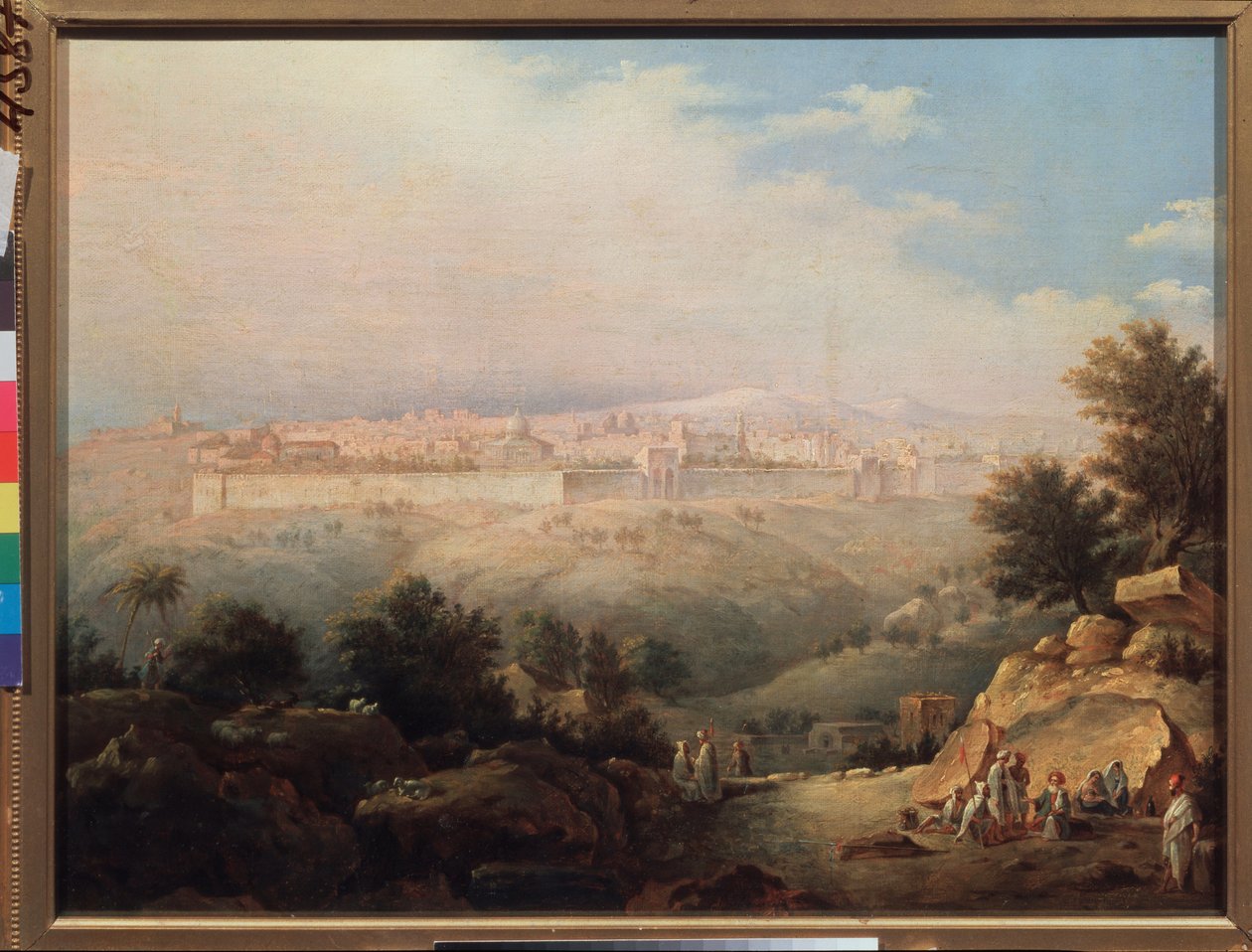 View of Jerusalem (Israel) (View of Jerusalem) - Målning av Maxim Nikiphorovich Vorobyev (Vorobiev) (1787-1855), olja på duk av Maksim Nikiforovich Vorobiev