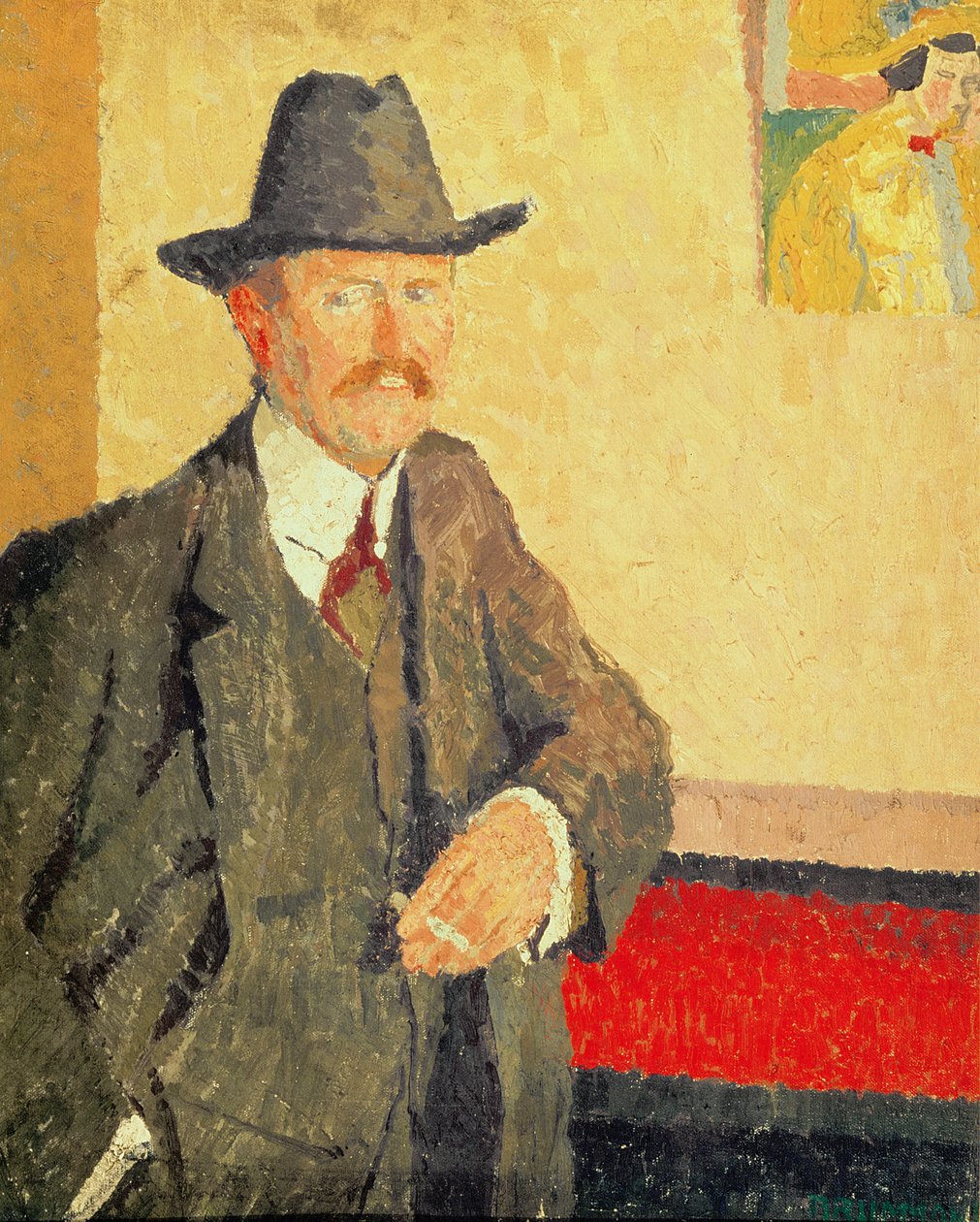 Porträtt av Charles Ginner, ca 1911 av Malcolm Drummond