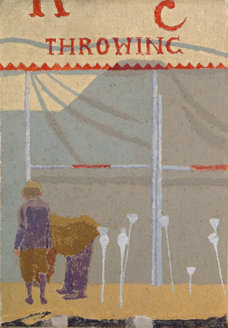The Coconut Shy, ca 1920 (olja på duk) av Malcolm Drummond