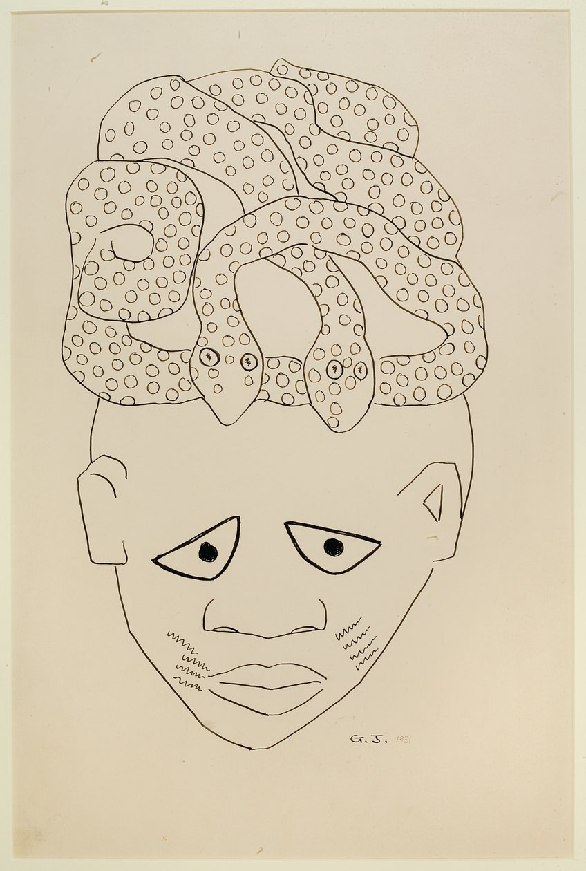 Studie av en mask av Malvin Gray Johnson