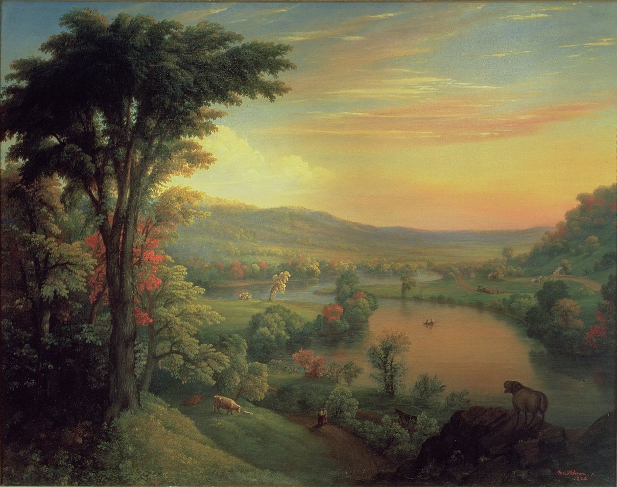 Utsikt över Mohawk nära Little Falls, 1854 av Mannevillette Elihu Dearing Brown
