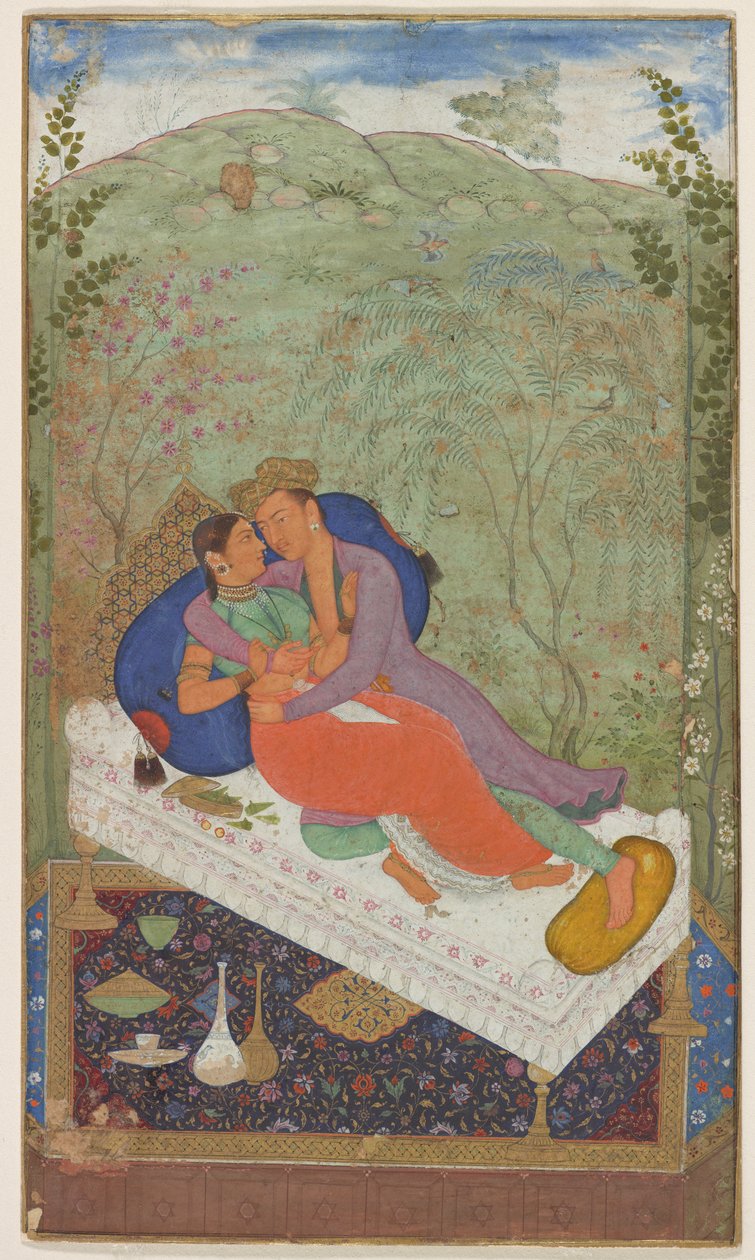 Sultan Murad och en gemål, ca. 1597. av Manohar