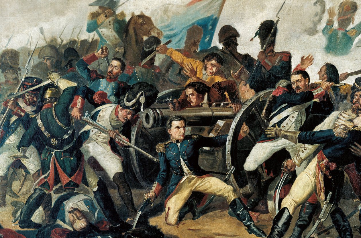 Spanska frihetskriget (1808-1814) befolkningen gör uppror mot den franska ockupationen av Napoleon I (detaljer) av Manuel (after) Castellano