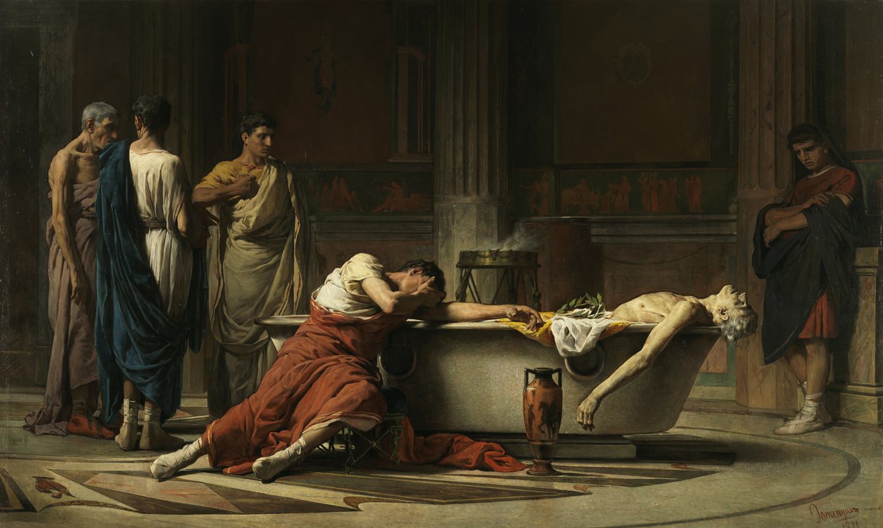 Senecas död 1871 av Manuel Domínguez Sánchez