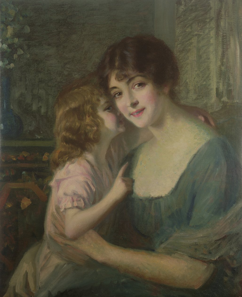 The Whisper, or Secrets (olja på duk) av Manuel Loyola Barthold