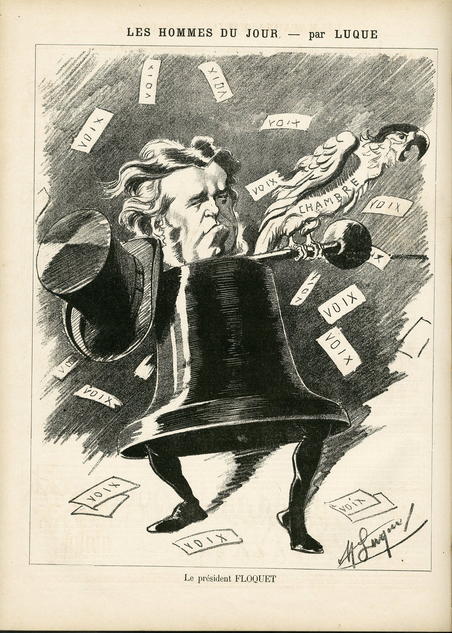 Illustration av Manuel Luque (1854-1919) för omslaget till La Caricature (1880) av Manuel Luque