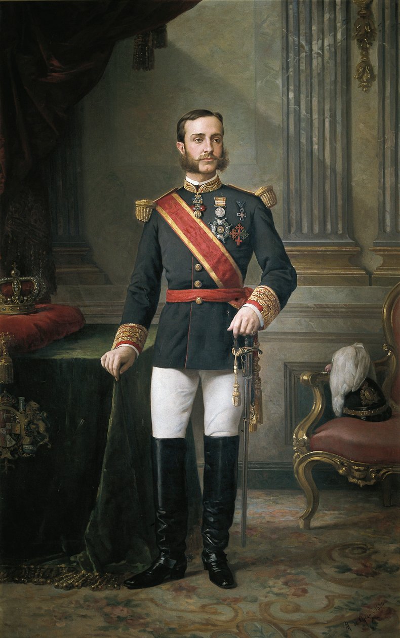 Porträtt av Alfonso XII av Manuel Ojeda y Siles