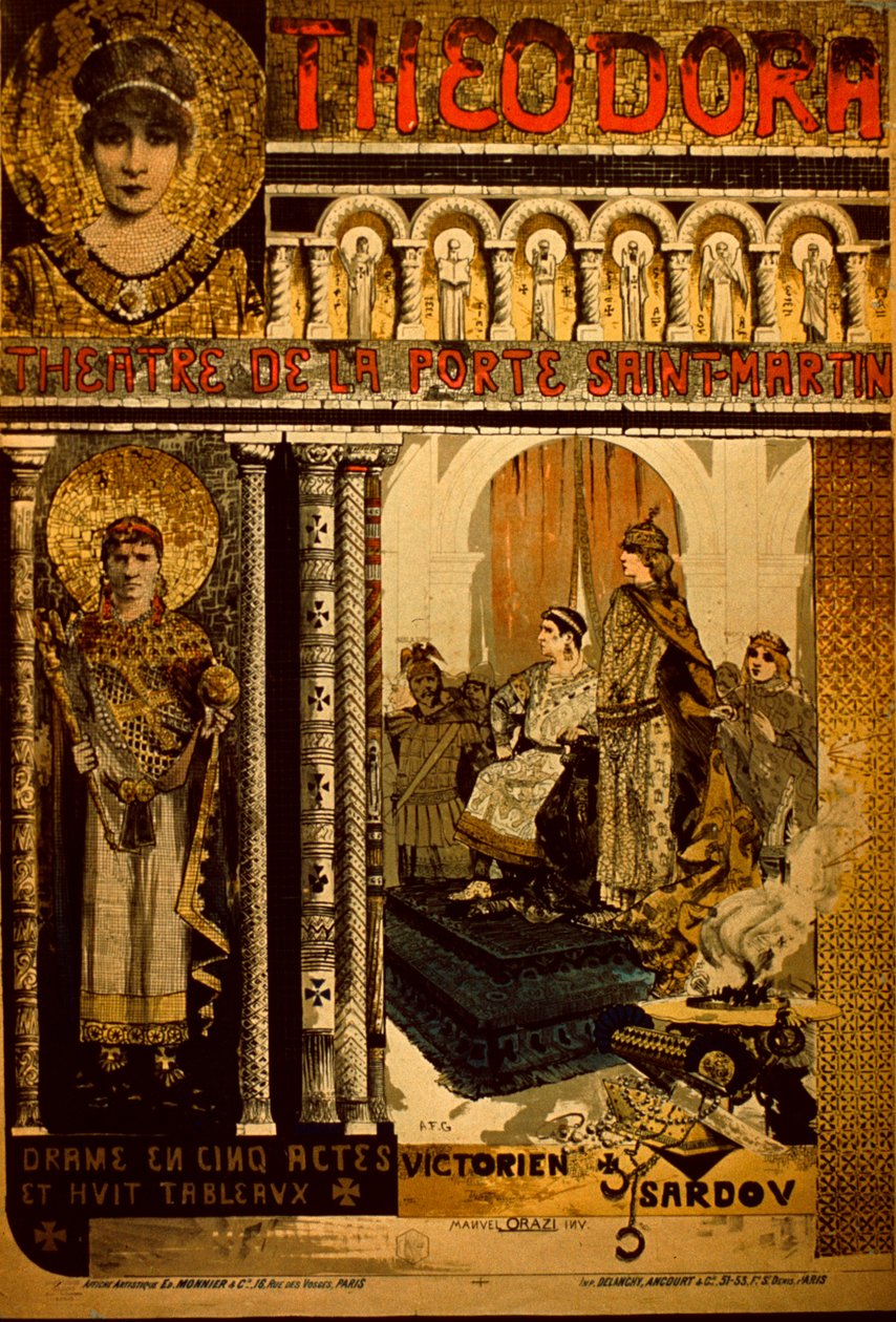 Theatre De La Porte Saint Martin affisch av Manuel Orazi