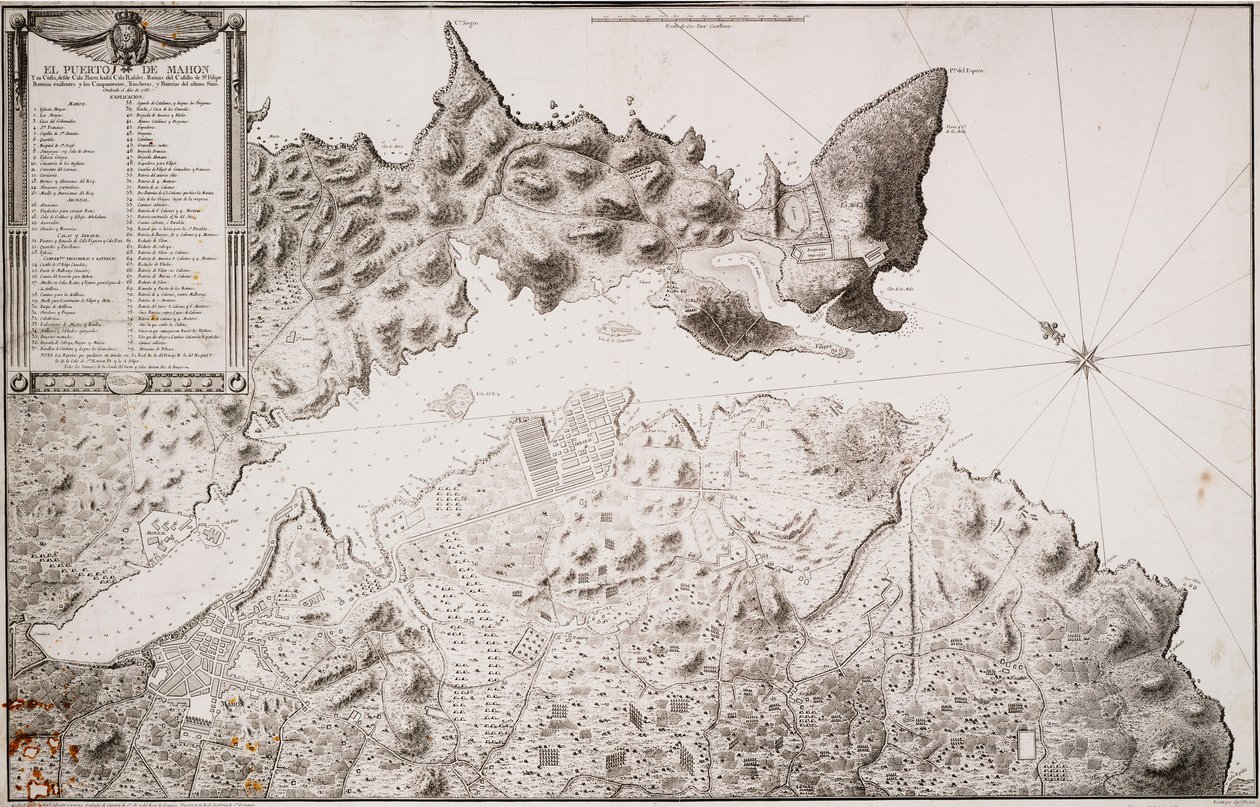 Mahons hamn och omgivande område, från Cala Murte till Cala Rafalet av Manuel Salvador Carmona
