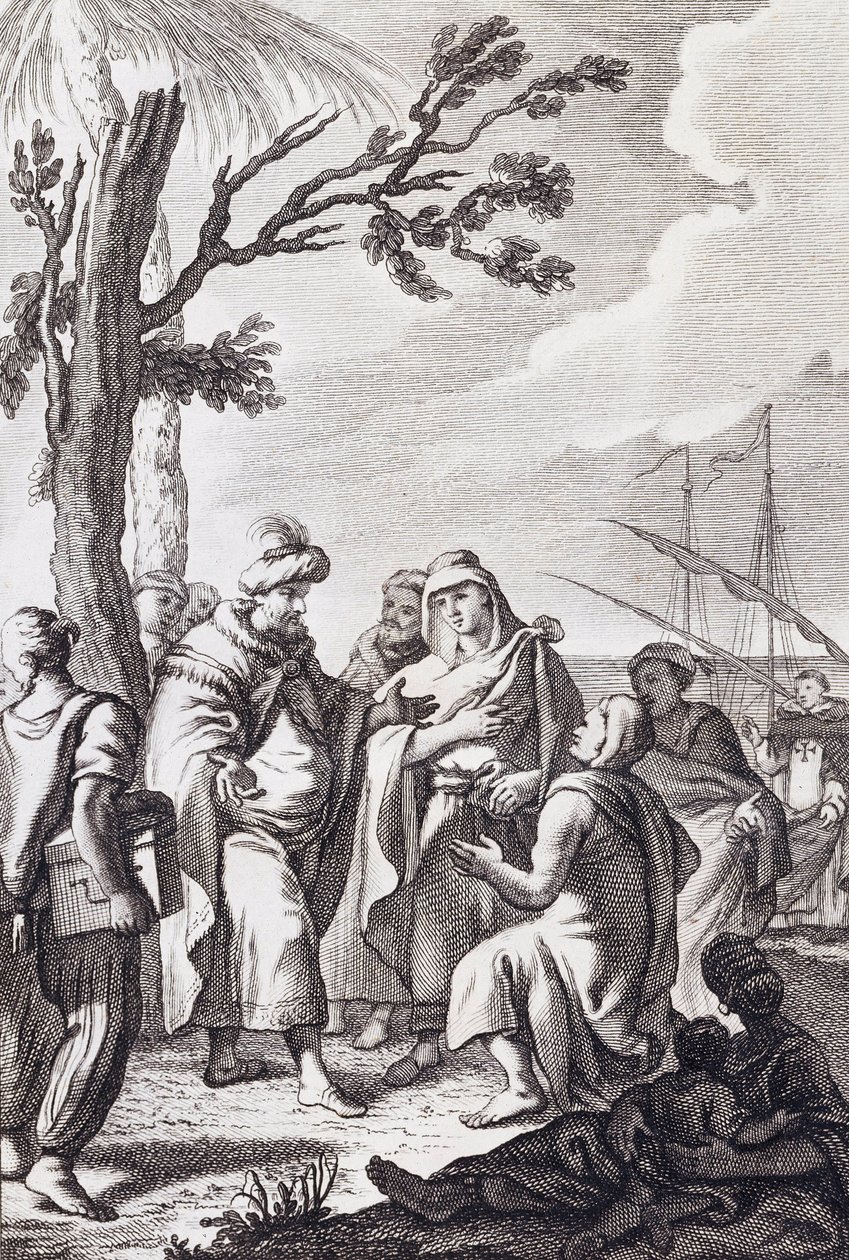 Illustration till "Algiersfördraget" av Miguel de Cervantes av Manuel de la Cruz y Cano