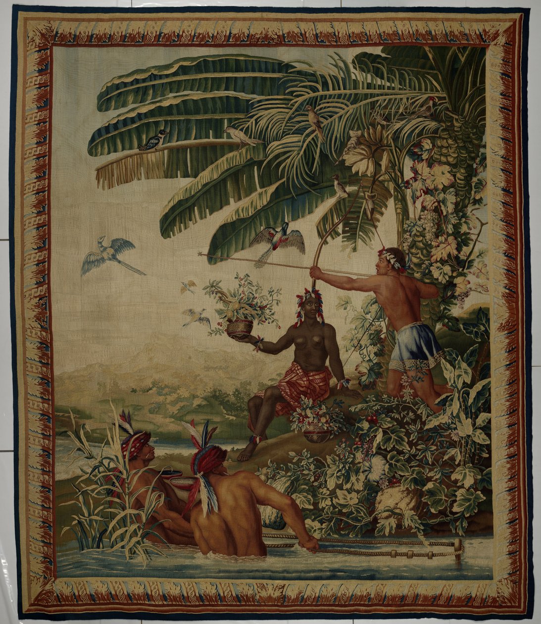 Fiskarna, gobeläng från Les Anciennes Indes-serien (Gamla Indien). fiskare av Manufacture Royale des Gobelins