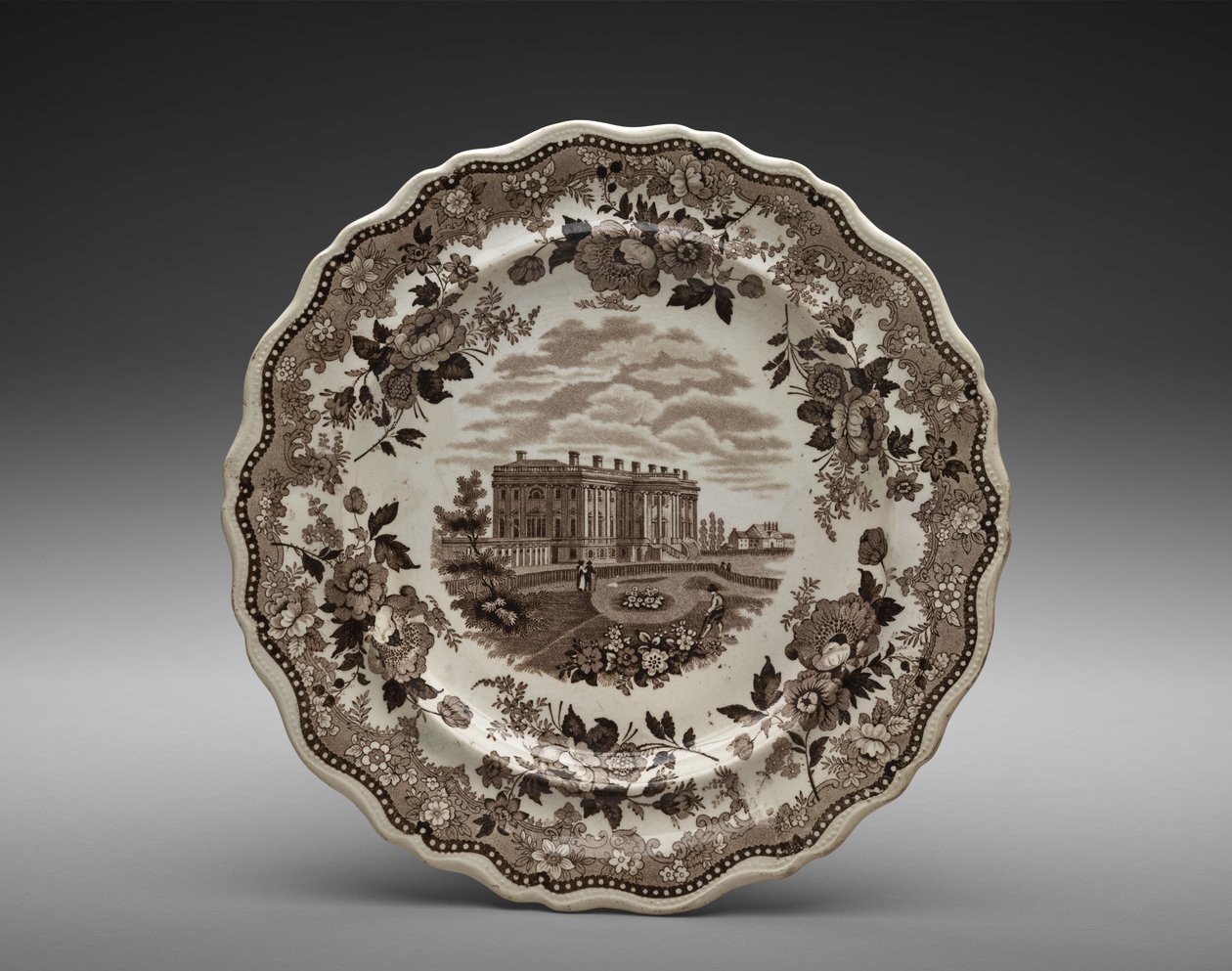 Tallrik, 1831-c.1843 (blyglaserat lergods med transfertryck) av Manufacturer Job and John Jackson