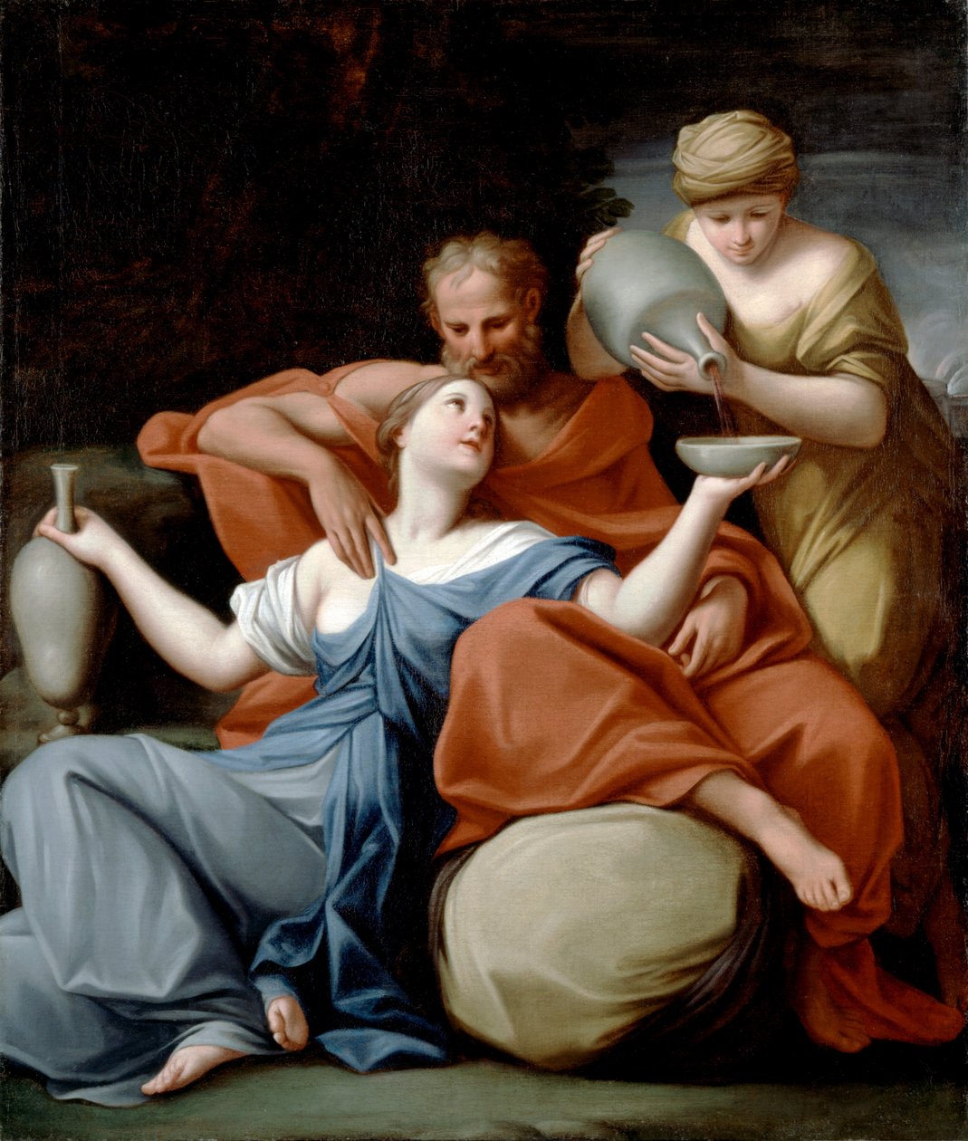 Lot and his Daughters av Marcantonio Franceschini