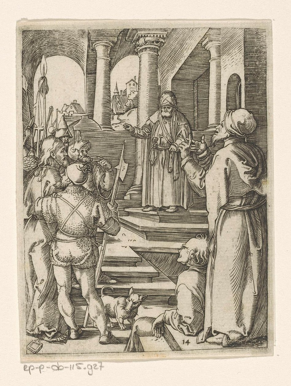 Kristus inför Pilatus Passion of Christ (serietitel) av Marcantonio Raimondi