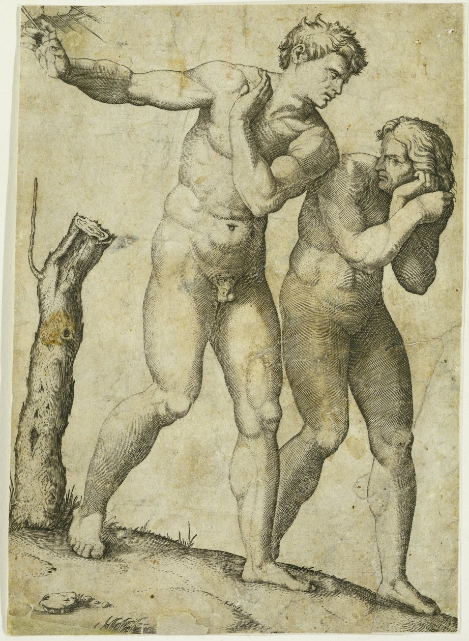 Utvisning från paradiset av Marcantonio Raimondi