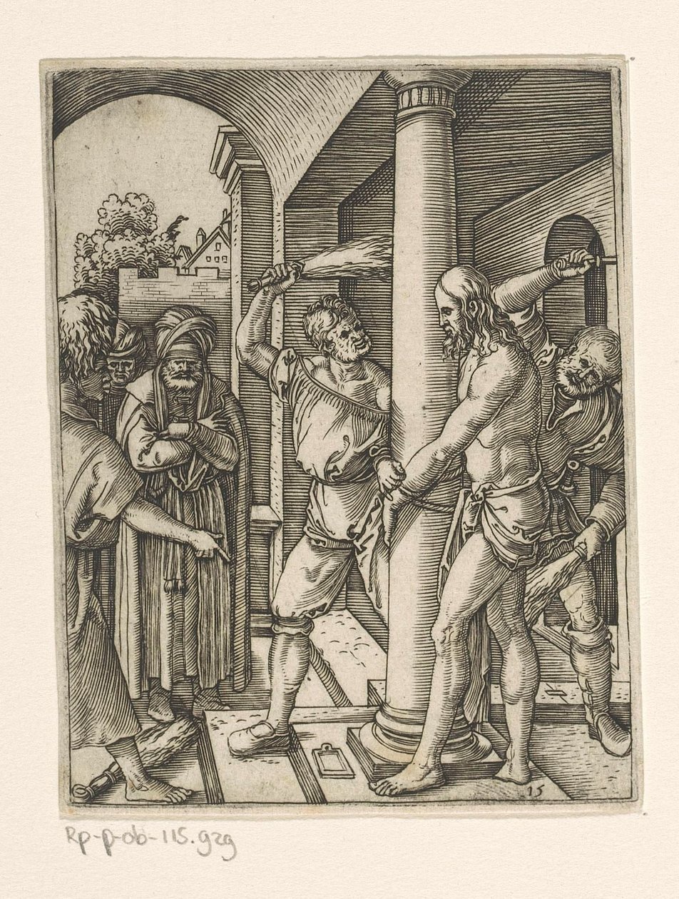 Kristi gissel Passion of Christ (serietitel) av Marcantonio Raimondi