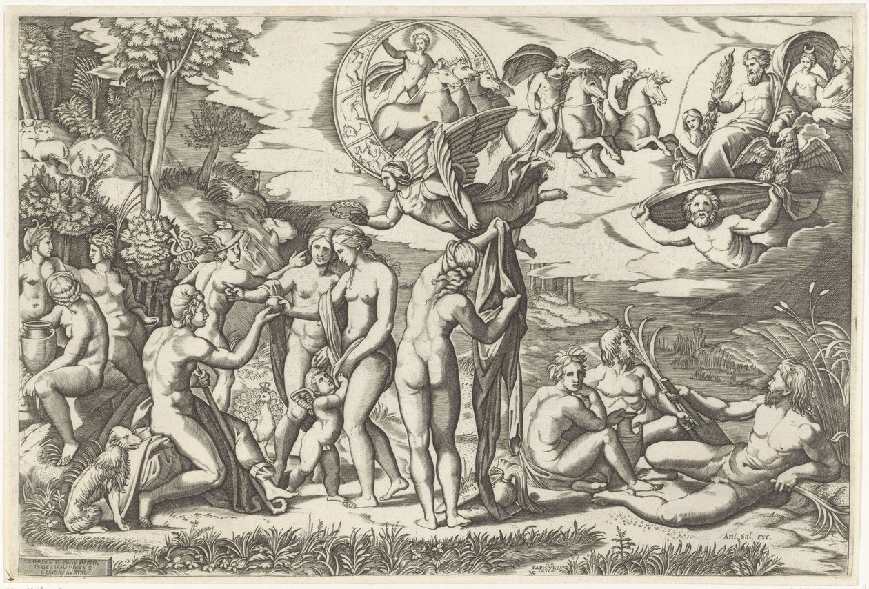 Paris dom av Marcantonio Raimondi