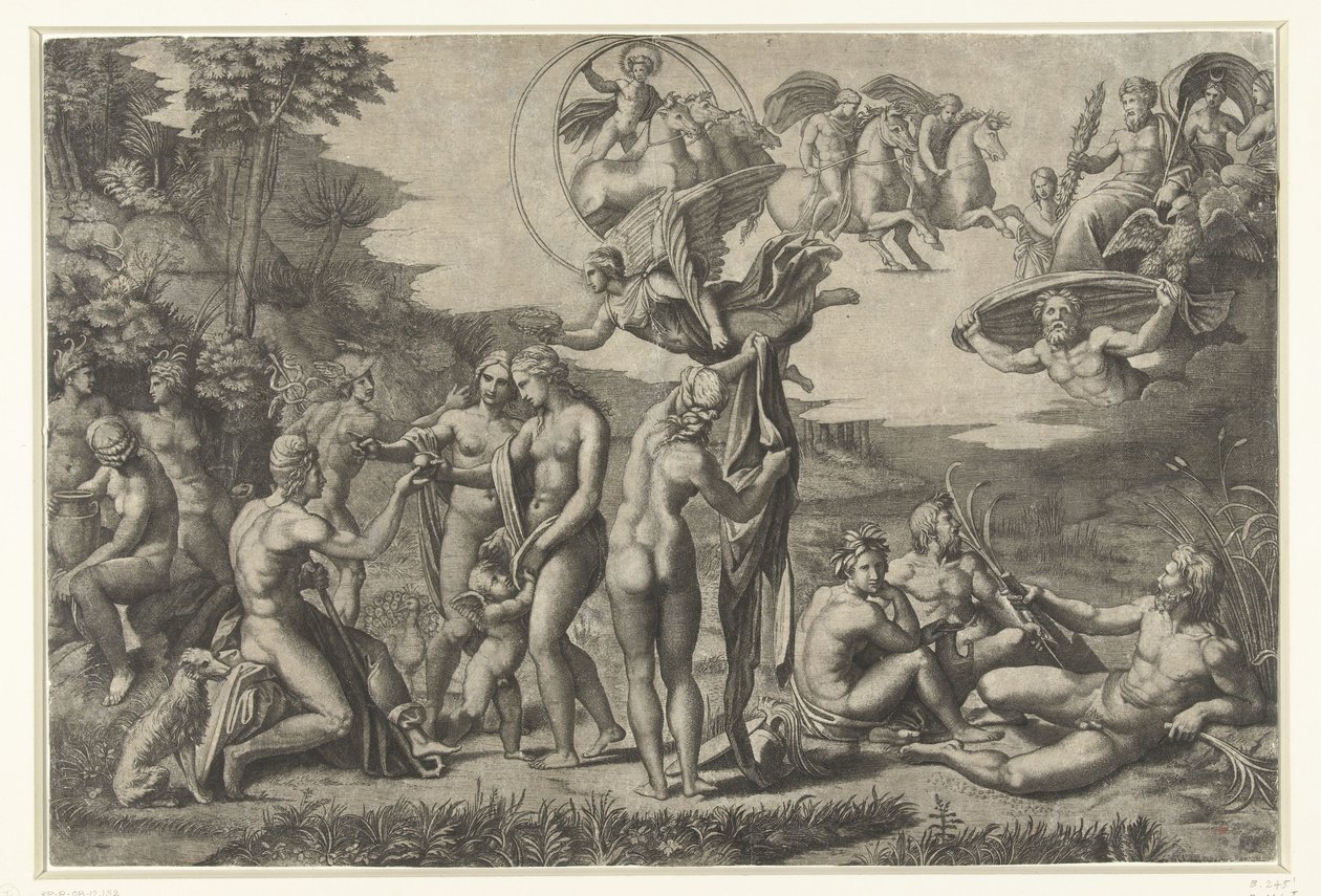 Paris dom av Marcantonio Raimondi