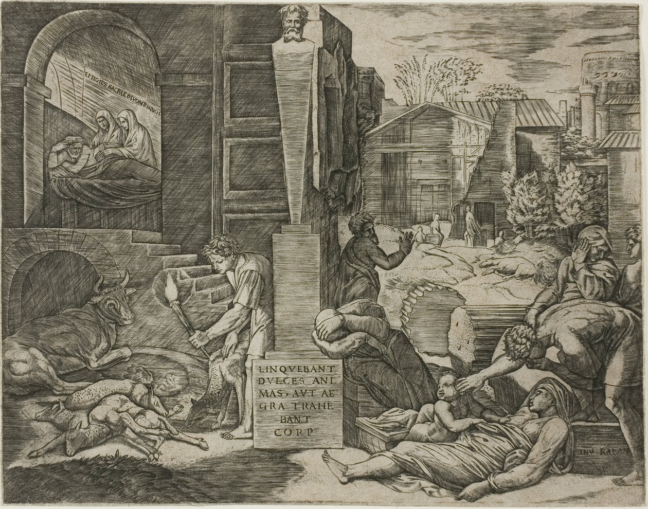 Morbetto eller Phrygiens pest av Marcantonio Raimondi