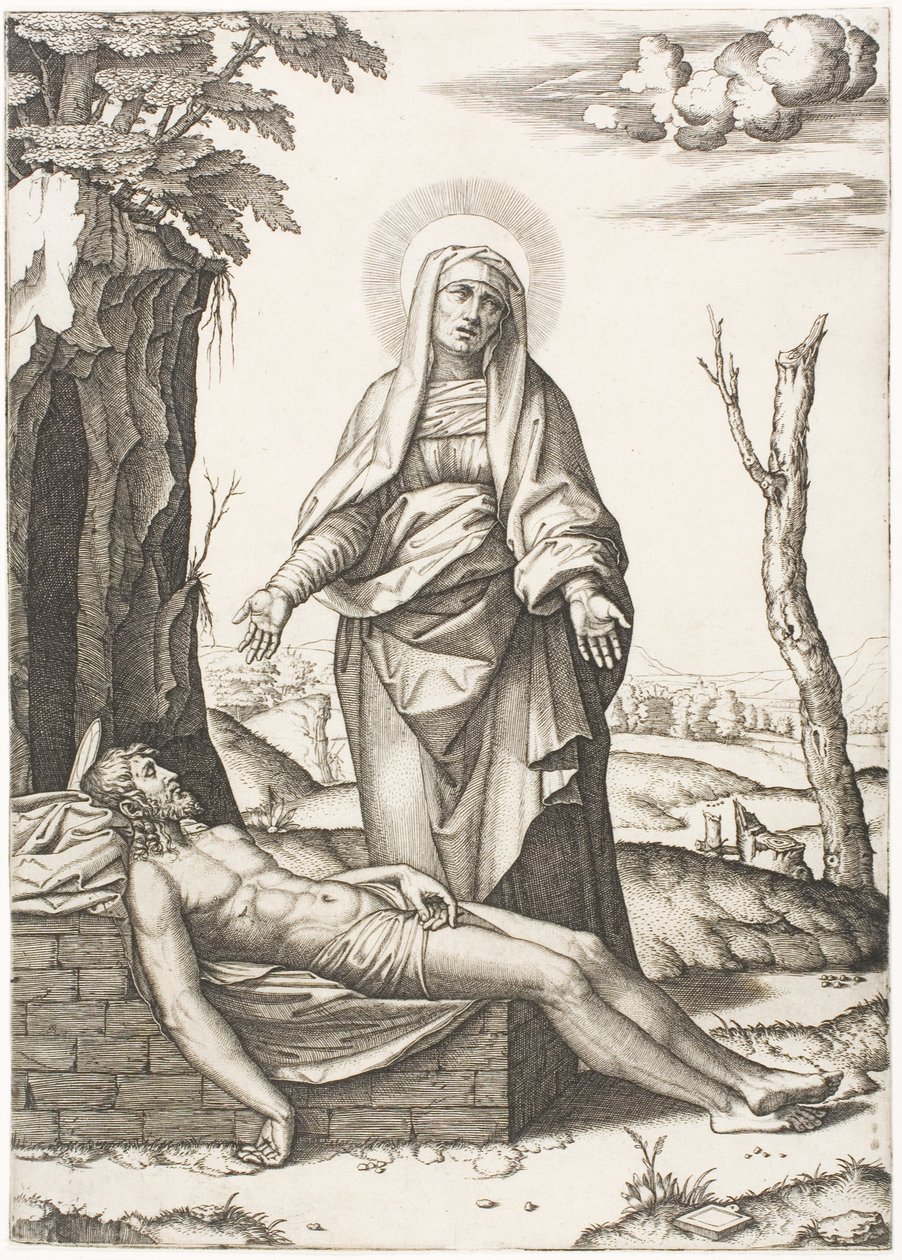 Pieta av Marcantonio Raimondi