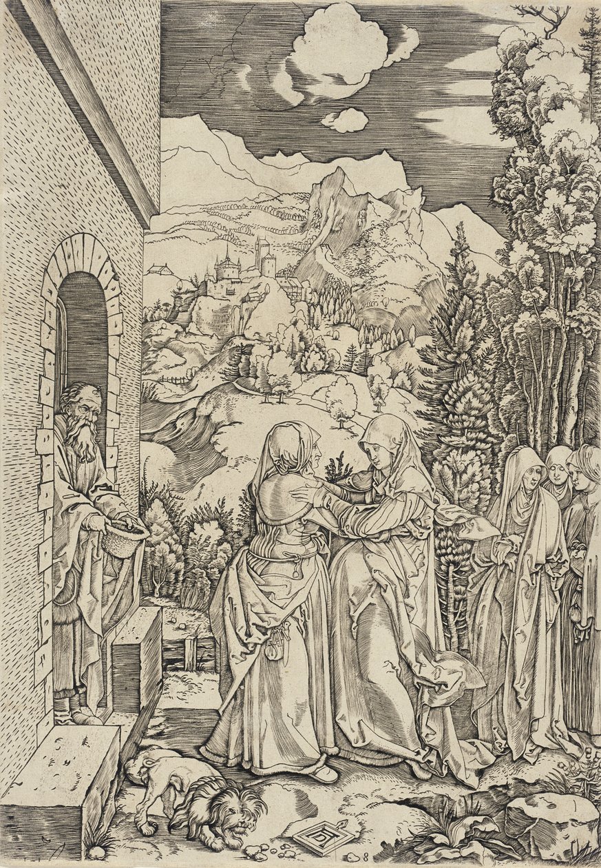 Marie bebådelse av Marcantonio Raimondi