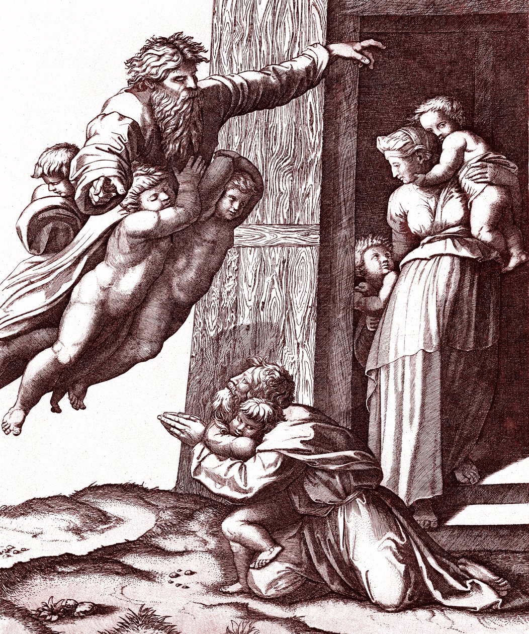 Abrahams kallelse av Marcantonio Raimondi