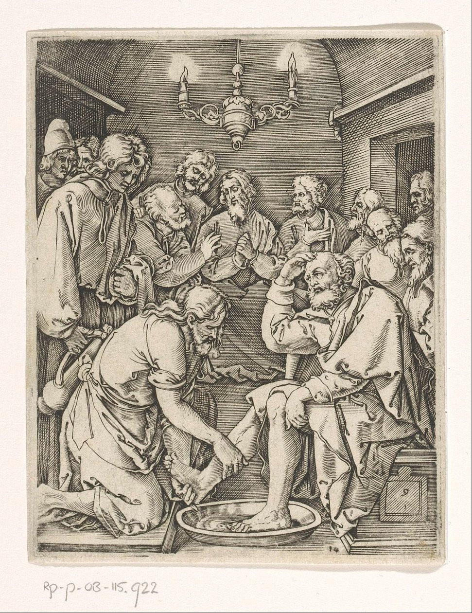 Fottvätt av Peter Passion of Christ (serietitel) av Marcantonio Raimondi