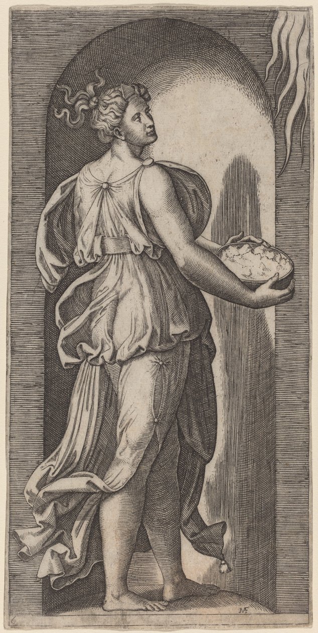Hoppas av Marcantonio Raimondi after Raphael