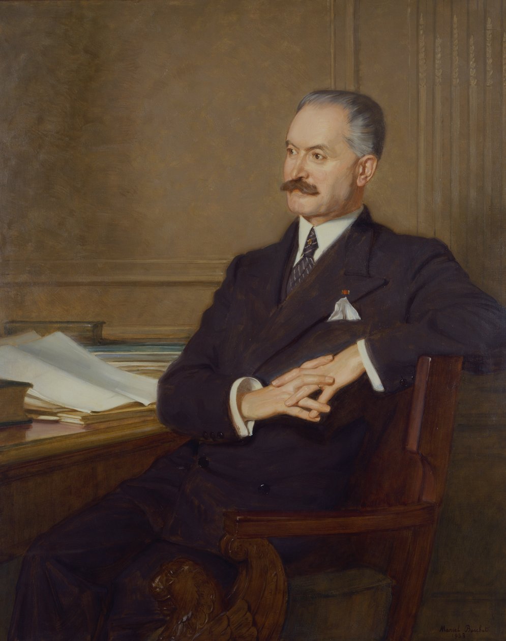 Porträtt av Albert Lebrun (1871-1950) 1933 av Marcel Andre Baschet