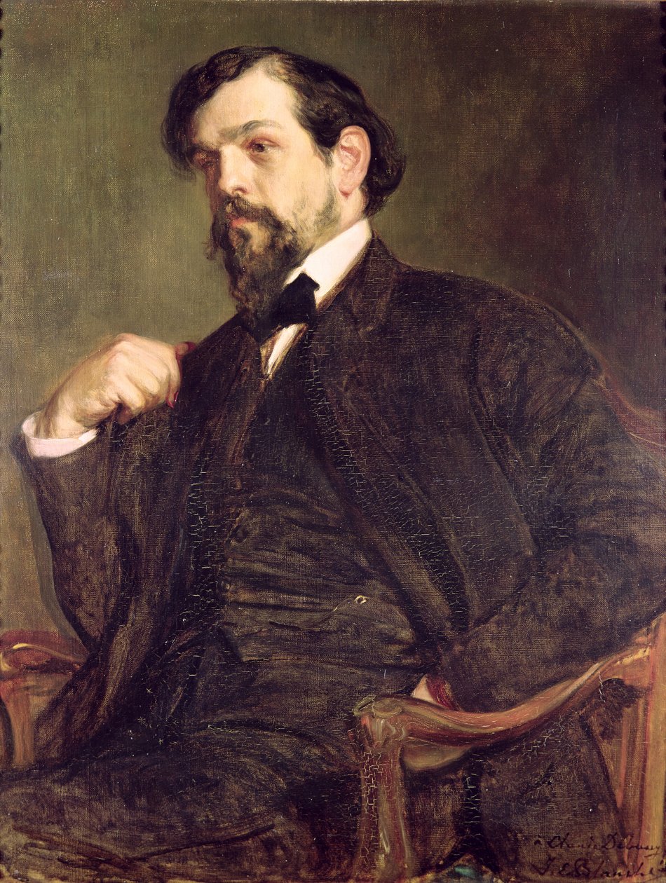 Porträtt av Claude Debussy (1862-1918) 1902 av Marcel Andre Baschet