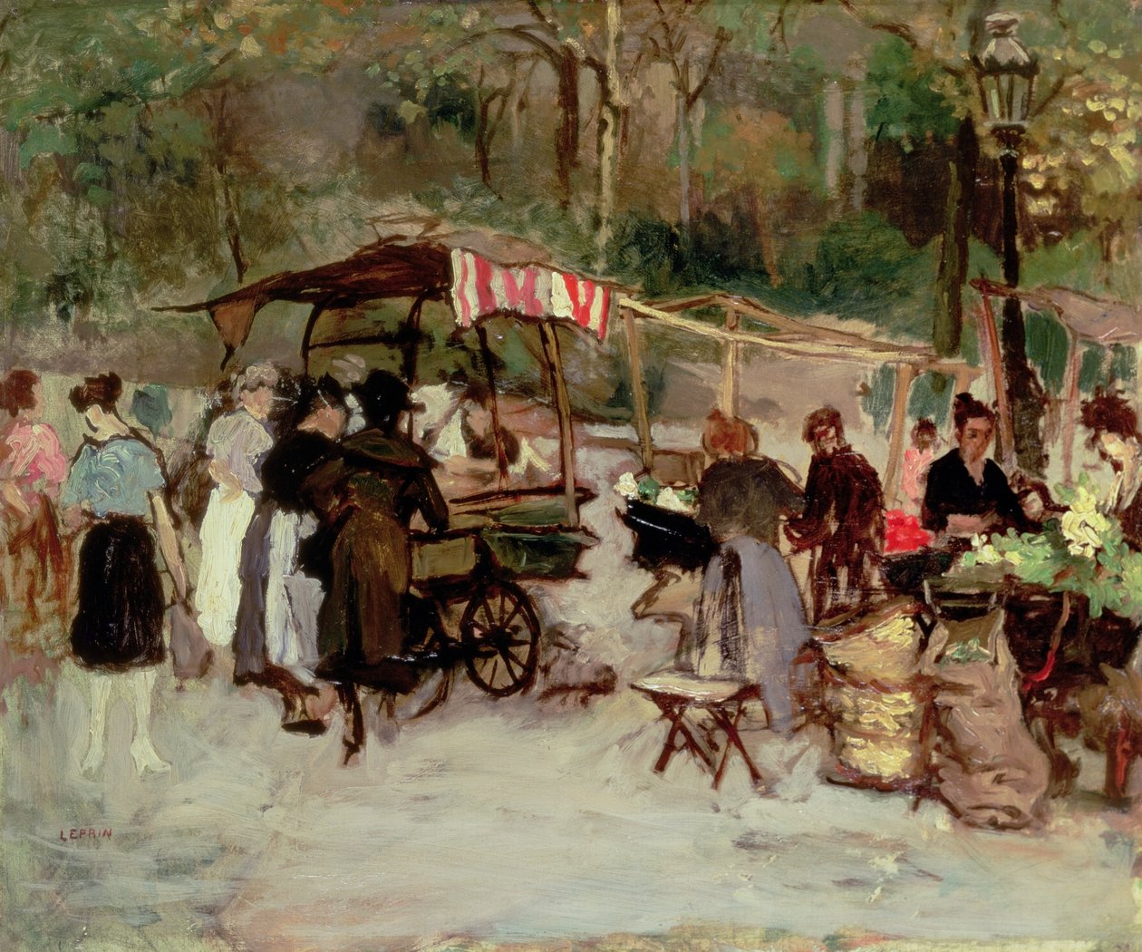 Blomstermarknaden, 1924 av Marcel Leprin
