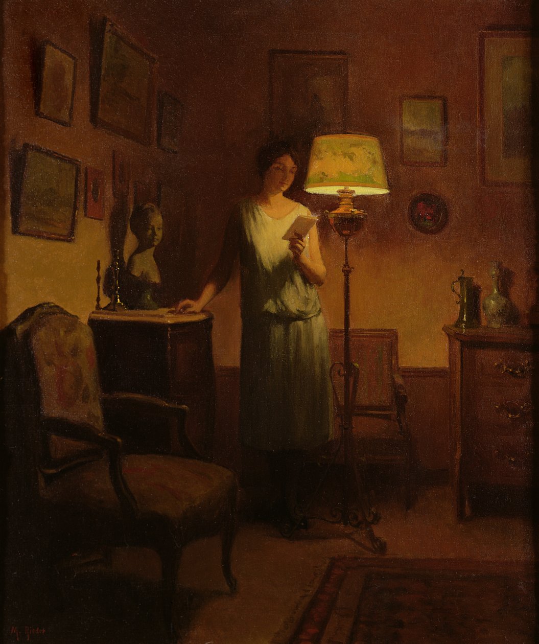 Dam i en interiör av Marcel Rieder