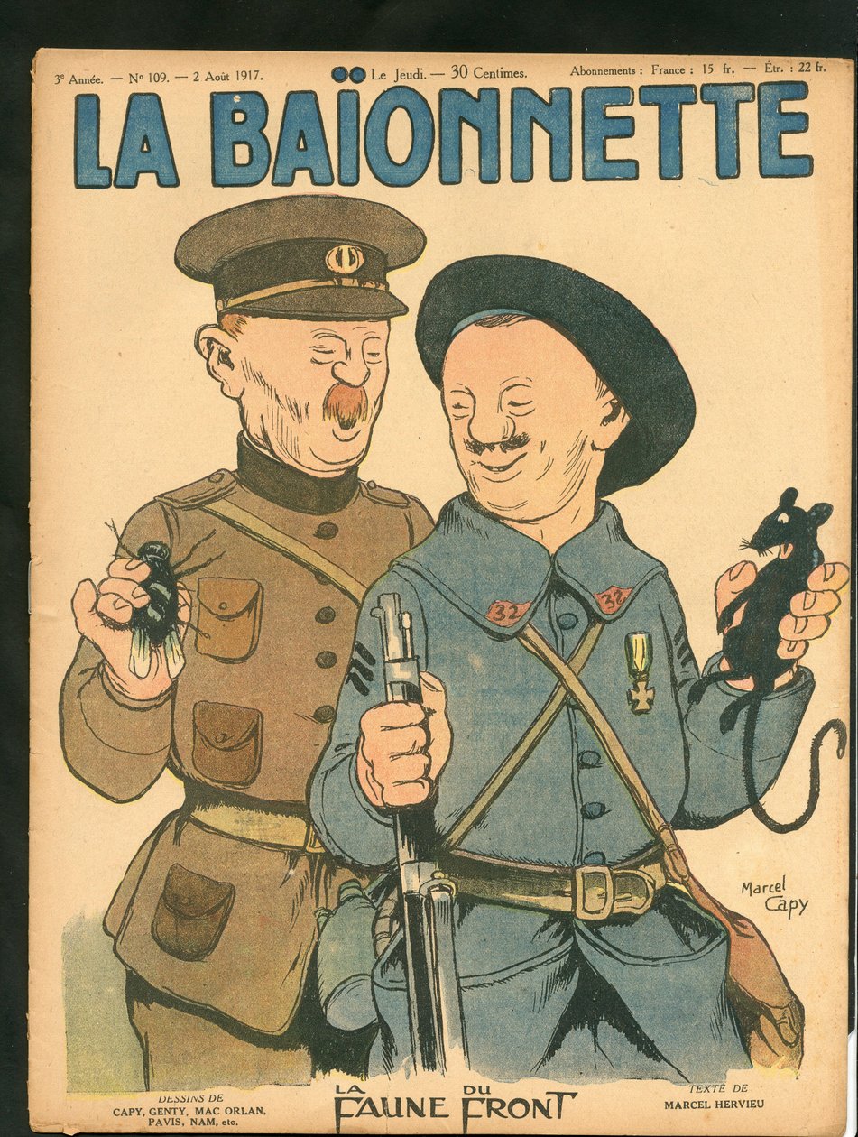 Omslag till "" La Baionnette", Satirical in Colors av Marcel Amable O.L. Capy