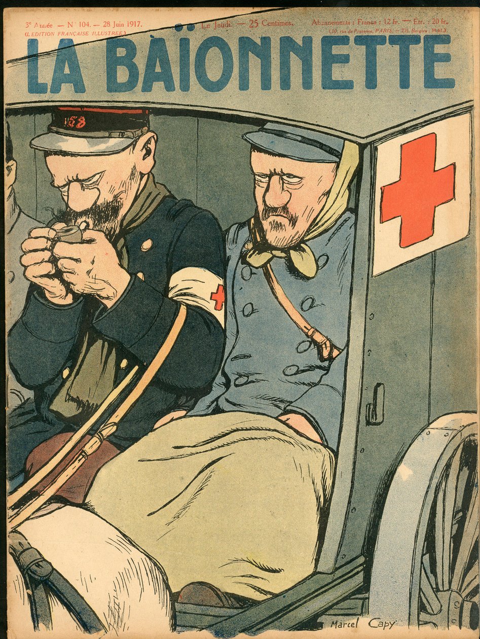 Omslag till ""La Baionnette"", Satirical in Colors av Marcel Amable O.L. Capy