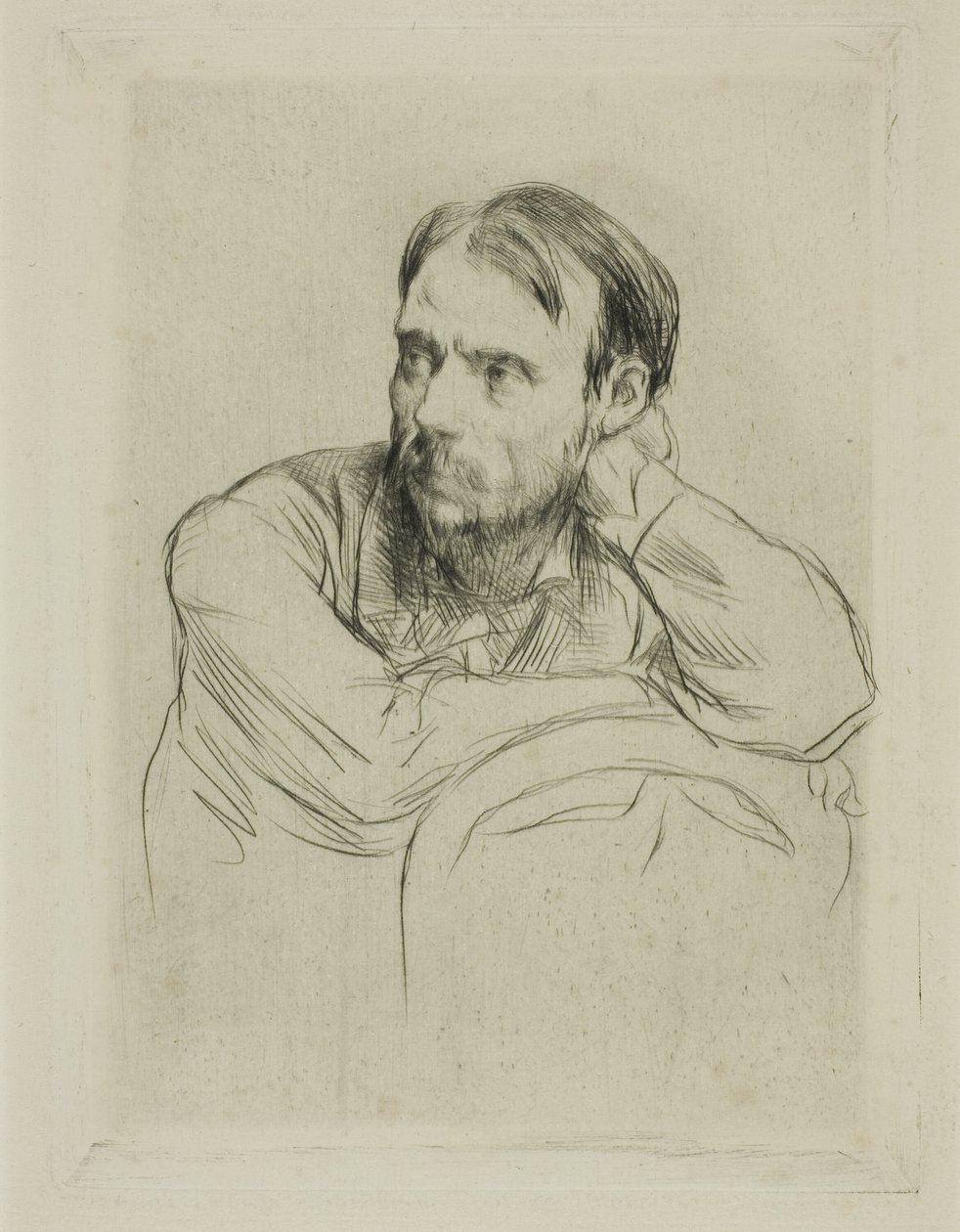 Porträtt av Renoir av Marcellin Gilbert Desboutin