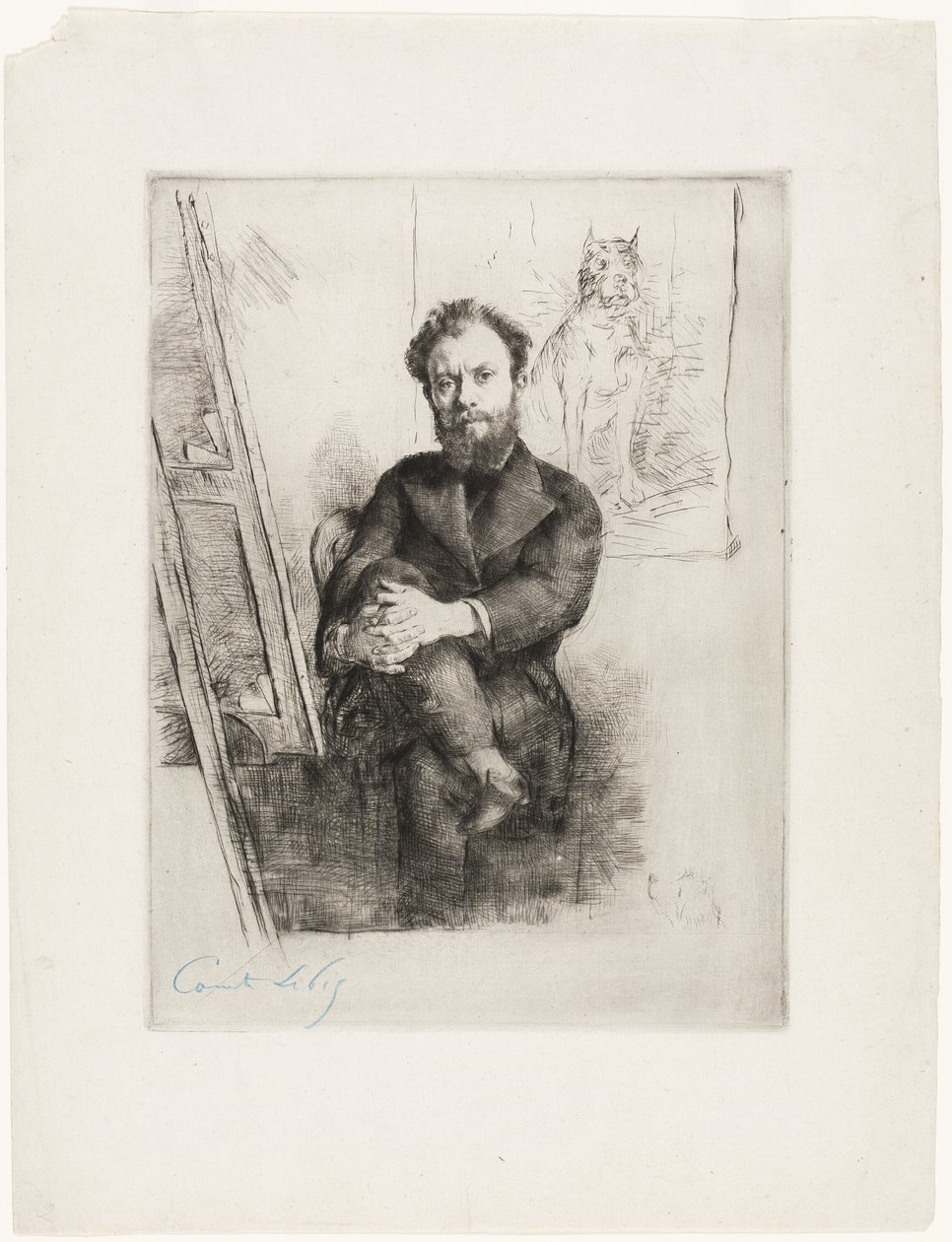 Porträtt av Viscount Ludovic Napoleon Lepic av Marcellin Gilbert Desboutin